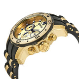 Invicta Pro Diver Chronograph Champagne Dial Black Polyurethane Men's Watch #17885 - Watches of America #2