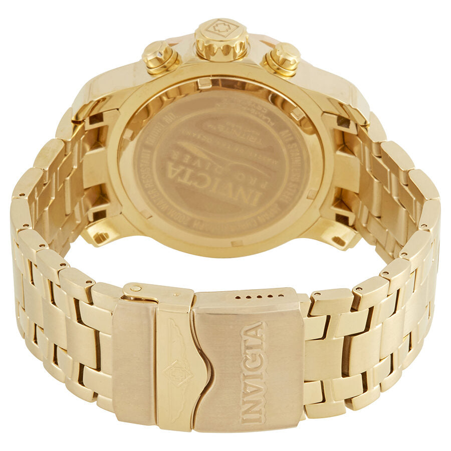 Invicta Pro Diver Chronograph Champagne Dial Gold-plated Men's Watch #80071 - Watches of America #3