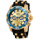 Invicta Pro Diver Chronograph Gold Dial Men's Watch #22343 - Watches of America