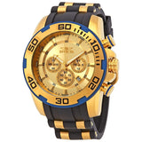 Invicta Pro Diver Chronograph Gold Dial Men's Watch #22345 - Watches of America