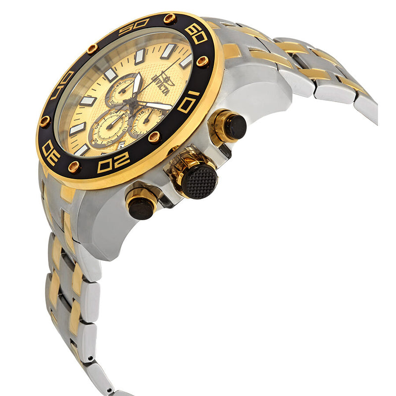 Invicta Pro Diver Chronograph Yellow Gold Dial Men's Watch #26080 - Watches of America #2