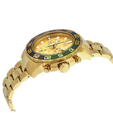Invicta Pro Diver Chronograph Gold Dial Yellow Gold-plated Men's Watch #21554 - Watches of America #2