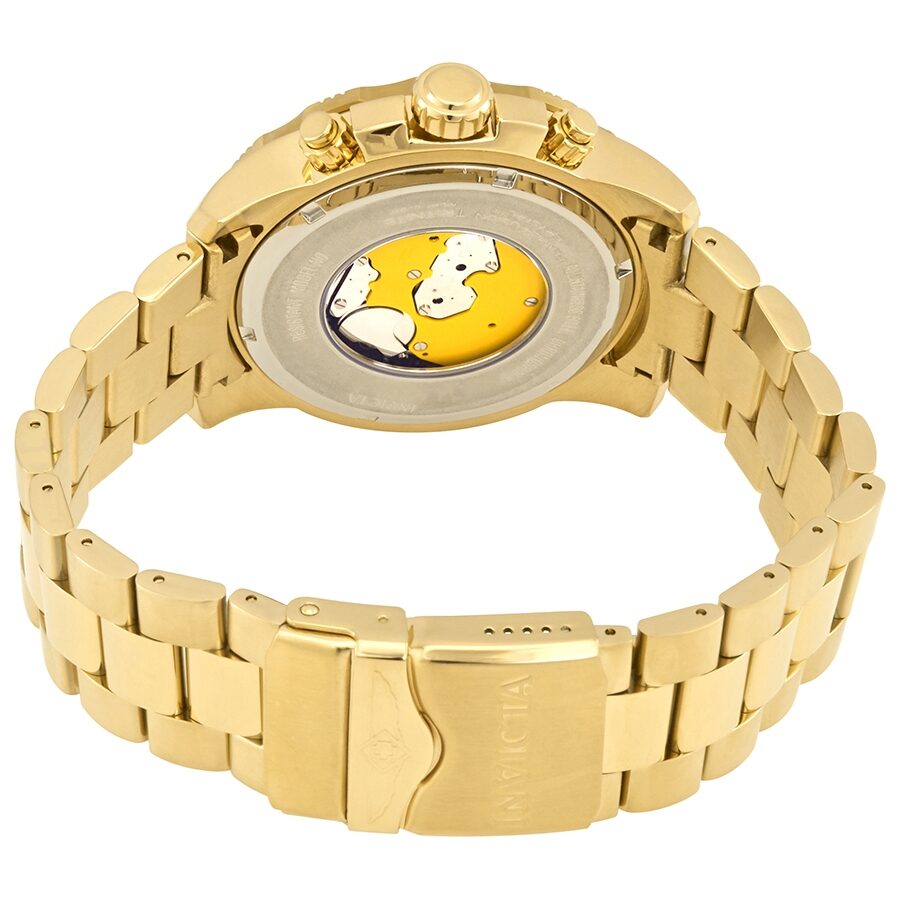Invicta Pro Diver Chronograph Gold Dial Yellow Gold-plated Men's Watch #21554 - Watches of America #3