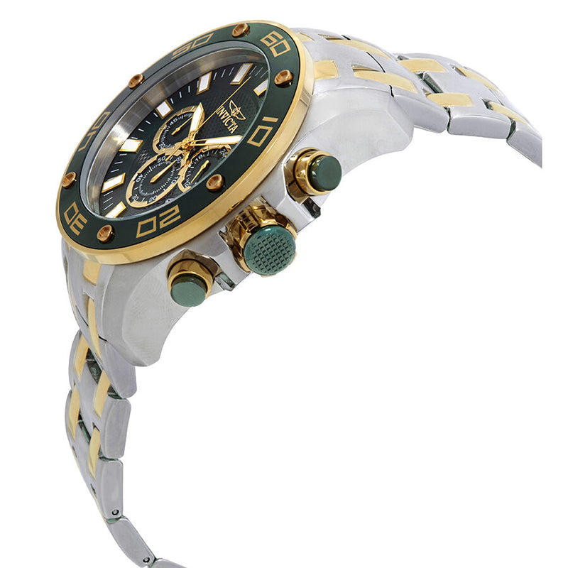 Invicta Pro Diver Chronograph Green Dial Two-Tone Men's Watch #26083 - Watches of America #2