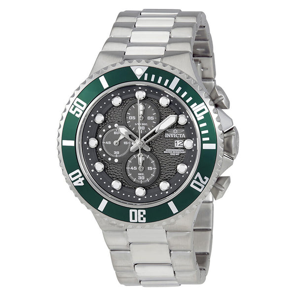 Invicta Pro Diver Chronograph Gunmetal Dial Stainless Steel Men's Watch #18908 - Watches of America