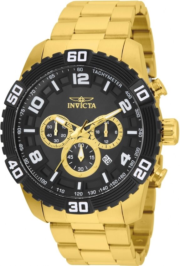 Invicta Pro Diver Chronograph Quartz Black Dial Men's Watch #25982 - Watches of America