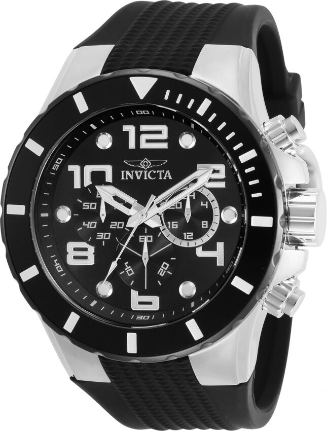 Invicta Pro Diver Chronograph Quartz Black Dial Men's Watch #30776 - Watches of America