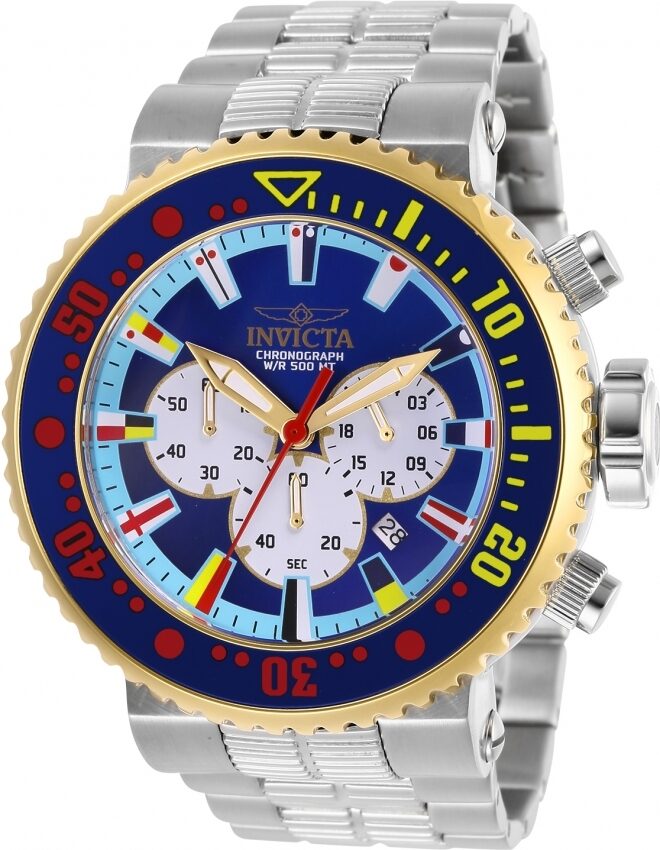 Invicta Pro Diver Chronograph Quartz Blue Dial Men's Watch #27661 - Watches of America