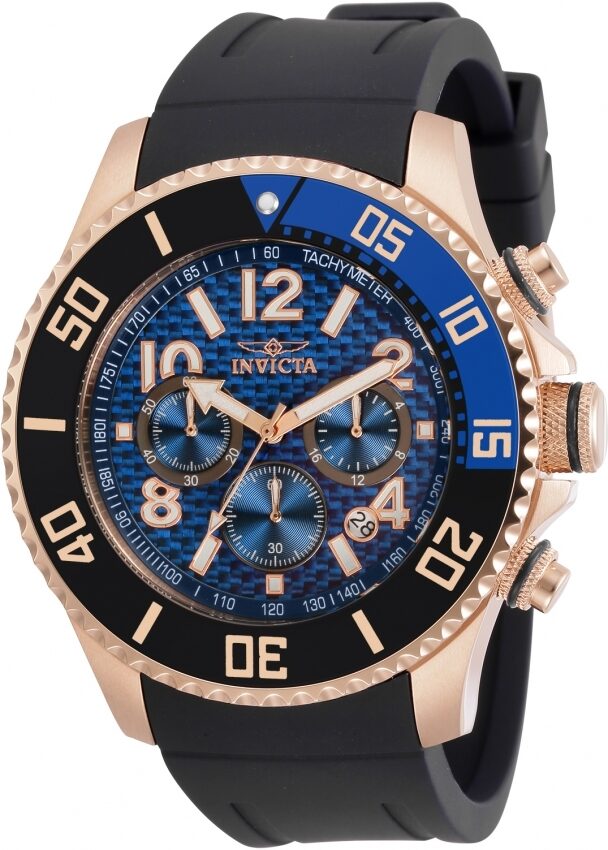 Invicta Pro Diver Chronograph Blue Dial Batman Bezel Men's Watch #30710 - Watches of America