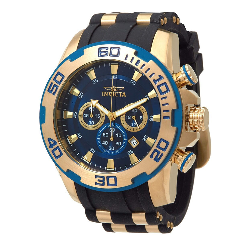 Invicta Pro Diver Chronograph Quartz Blue Dial Men's Watch #22341 - Watches of America