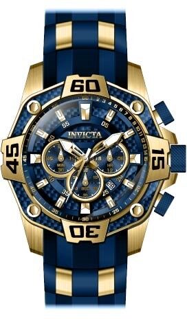 Invicta Pro Diver Chronograph Quartz Blue Dial Men's Watch #33836 - Watches of America