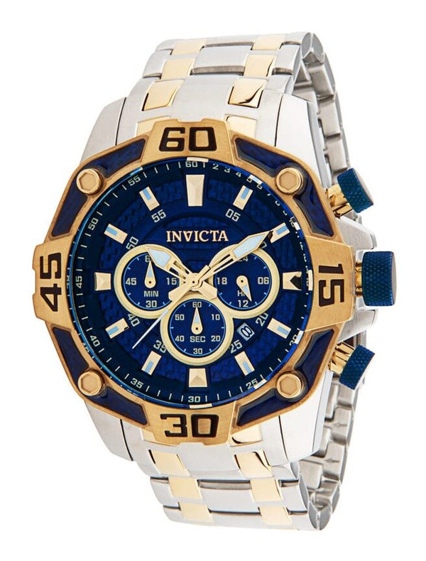 Invicta Pro Diver Chronograph Quartz Blue Dial Men's Watch #33845 - Watches of America