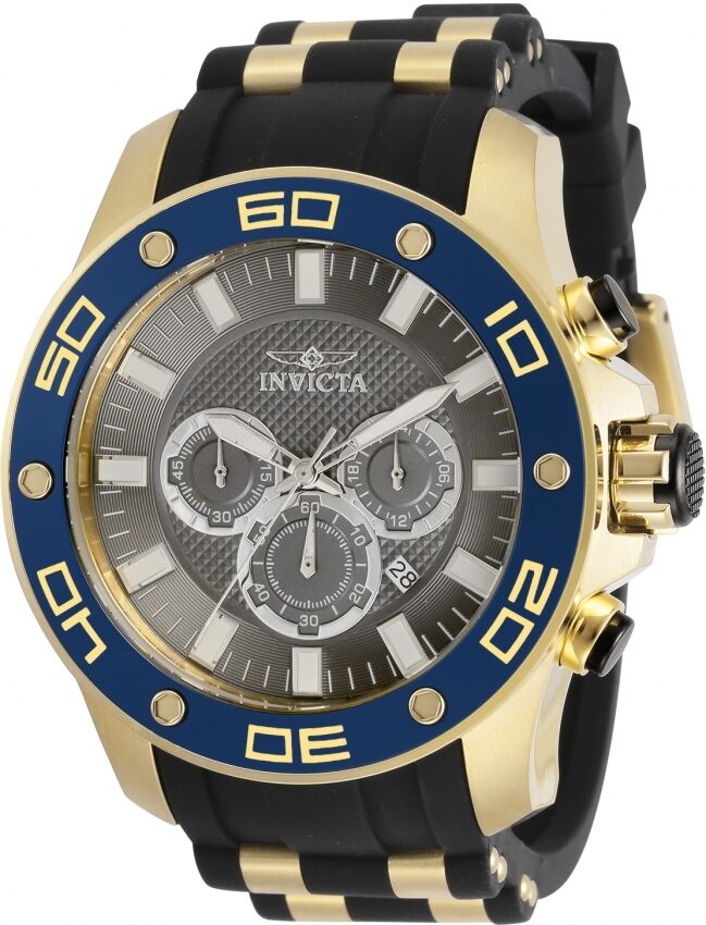 Invicta Pro Diver Chronograph Quartz Charcoal Dial Men's Watch #30779 - Watches of America