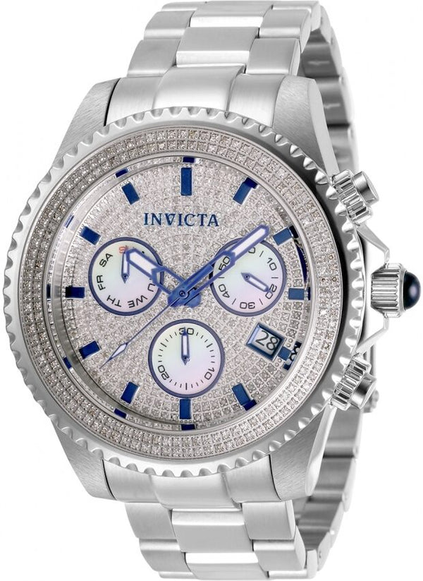 Invicta Pro Diver Chronograph Quartz Diamond White Dial Men's Watch #31990 - Watches of America