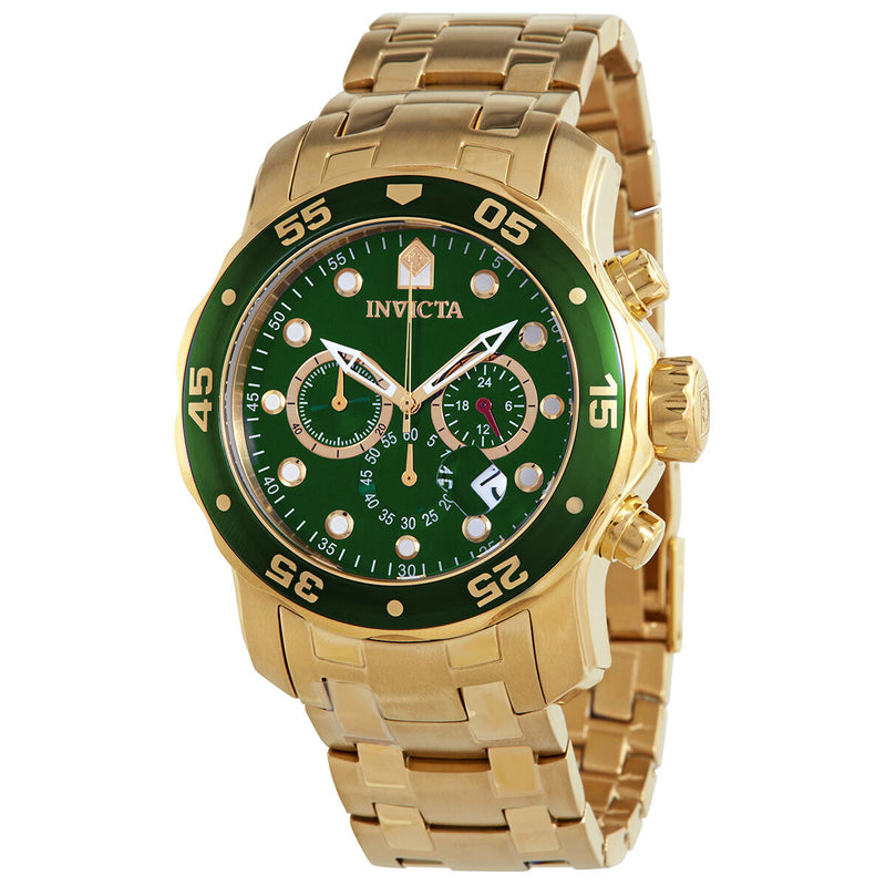 Invicta Pro Diver Chronograph Quartz Green Dial Men's Watch #21925 - Watches of America