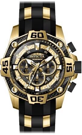 Invicta Pro Diver Chronograph Quartz Black Dial Men's Watch #33838 - Watches of America