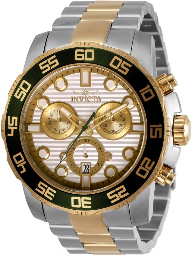 Invicta Pro Diver Chronograph Quartz Silver Dial Men's Watch #31291 - Watches of America