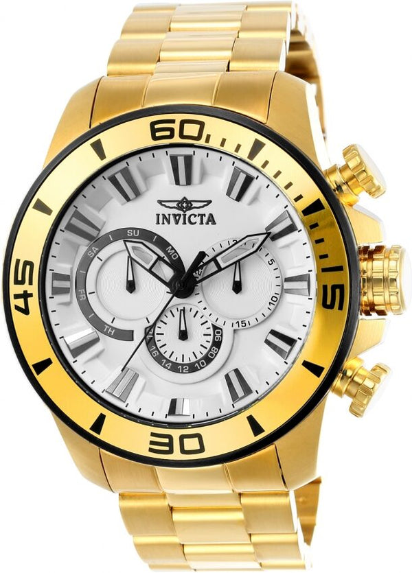 Invicta Pro Diver Chronograph White Dial Men's Watch #22589 - Watches of America