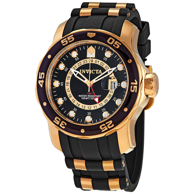 Invicta Pro Diver GMT Black Dial Men's Watch #6991 - Watches of America
