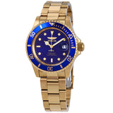 Invicta Pro Diver Gold-tone Blue Dial 40 mm Men's Watch #26974 - Watches of America