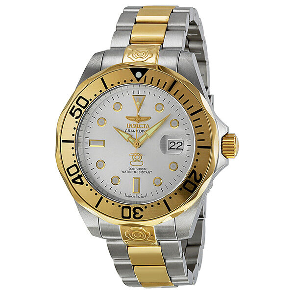 Invicta Pro Diver Grand Diver Automatic Silver Dial Men's Watch #3050 - Watches of America