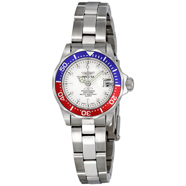Invicta Pro Diver White Dial Pepsi Bezel Ladies Watch #8940 - Watches of America