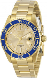 Invicta Pro Diver Master of The Oceans Quartz Gold Dial Ladies Watch 30485 - Watches of America
