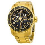 Invicta Pro Diver Multi-Function Black Dial Gold-plated Men's Watch #15341 - Watches of America