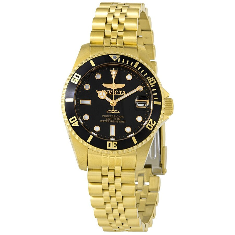 Invicta Pro Diver Quartz Black Dial Ladies Watch #29190 - Watches of America