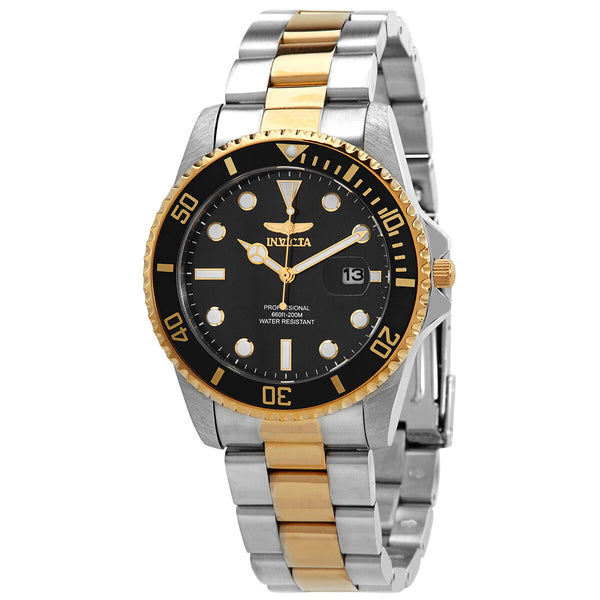 Invicta Pro Diver Quartz Black Dial Two-tone Men's Watch #33269 - Watches of America
