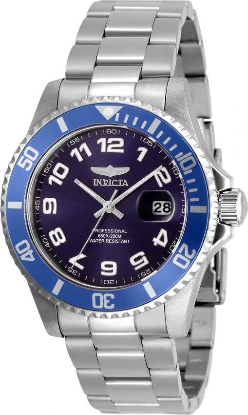 Invicta Pro Diver Quartz Blue Dial Stainless Steel Men's Watch #30691 - Watches of America