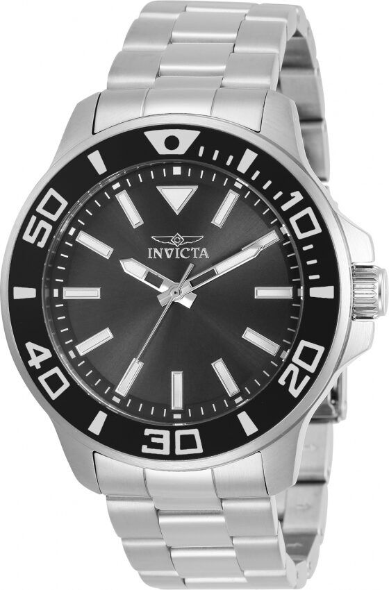 Invicta Pro Diver Quartz Charcoal Dial Men's Watch #30744 - Watches of America