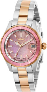 Invicta Pro Diver Quartz Pink Dial Ladies Watch #28651 - Watches of America