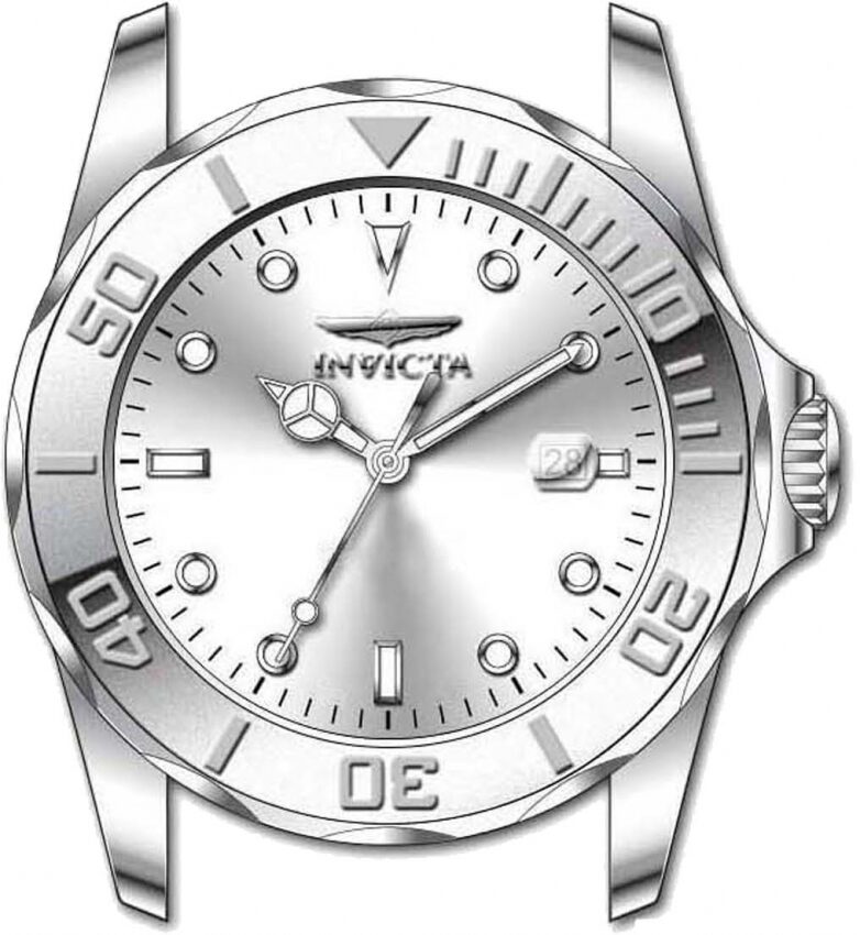 Invicta Pro Diver Quartz Silver Dial Men's Watch #0008 - Watches of America