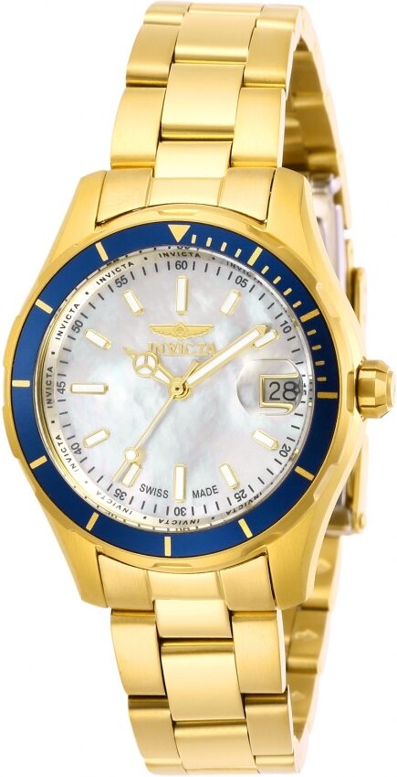 Invicta Pro Diver Quartz White Mother of Pearl Dial Ladies Watch #28646 - Watches of America