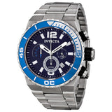 Invicta Pro Diver Quest Chronograph Stainless Steel Blue Dial Men's Watch #1342 - Watches of America