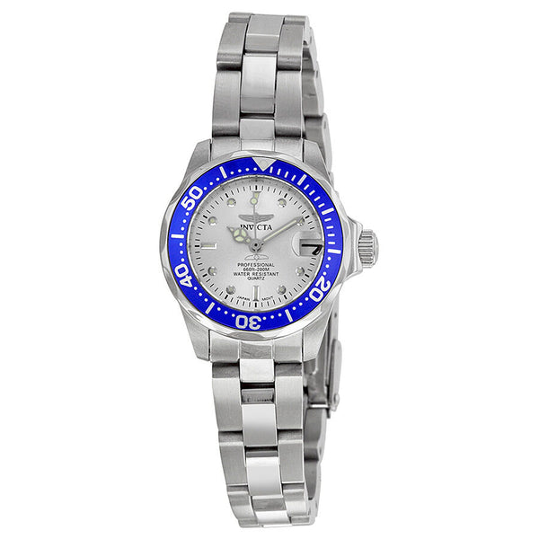 Invicta Pro Diver Silver Dial Stainless Steel Ladies Watch #14125 - Watches of America