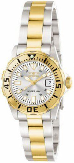Invicta Pro Diver Silver Dial Two-tone Ladies Watch #14371 - Watches of America