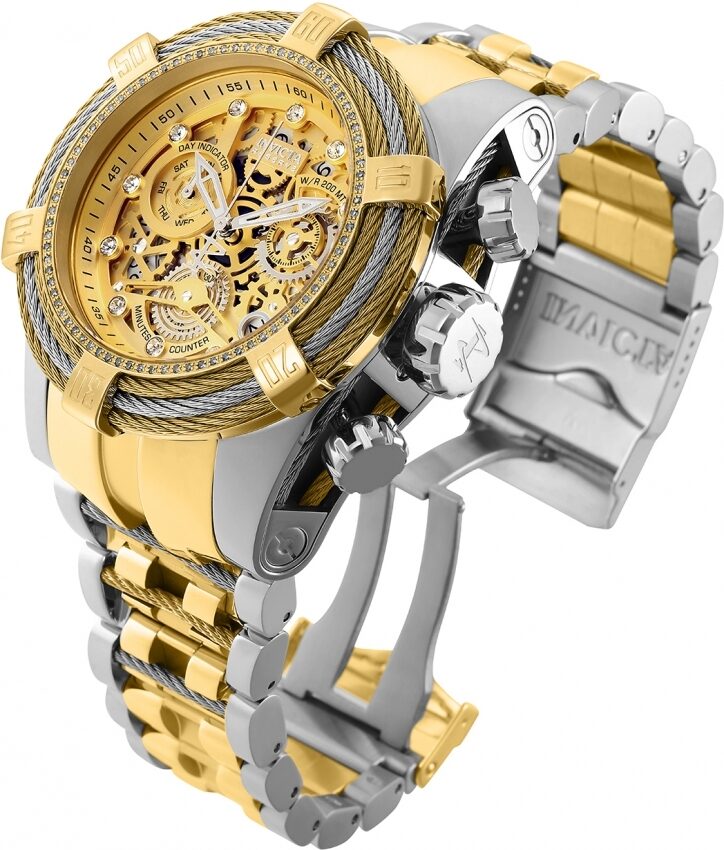 Invicta Reserve Chronograph Quartz Gold Dial Men's Watch #30070 - Watches of America #2