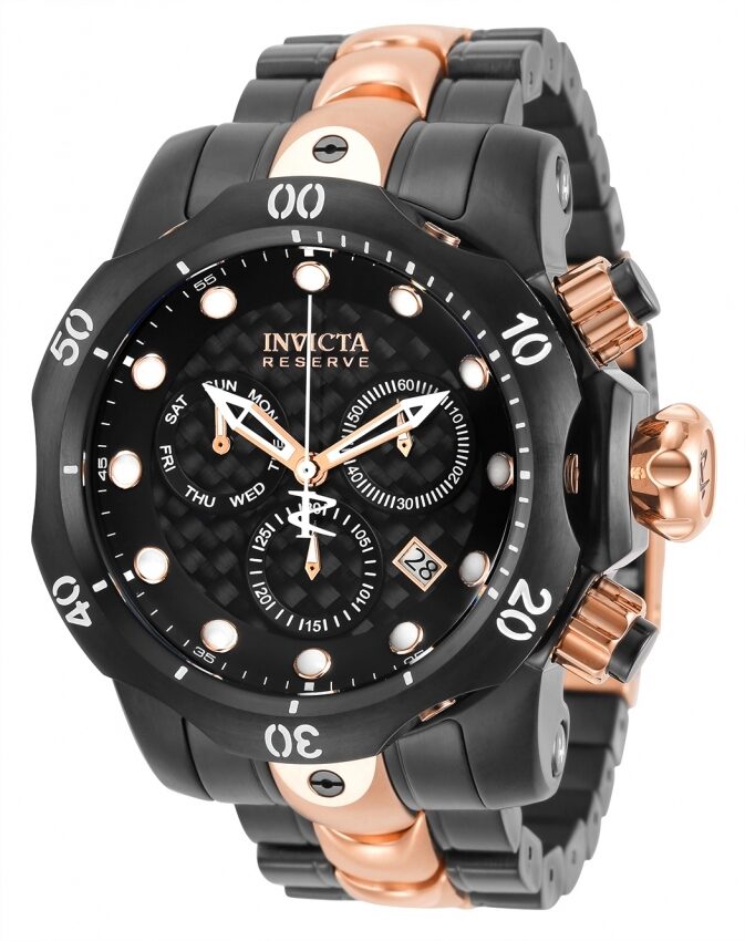 Invicta Reserve Chronograph Quartz Black Dial Men's Watch #32130 - Watches of America