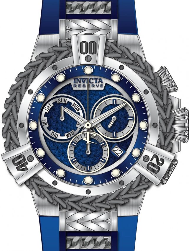 Invicta Reserve Chronograph Quartz Blue Dial Men's Watch #33151 - Watches of America