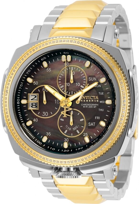 Invicta Reserve Chronograph Quartz Diamond Black Dial Men's Watch #31000 - Watches of America