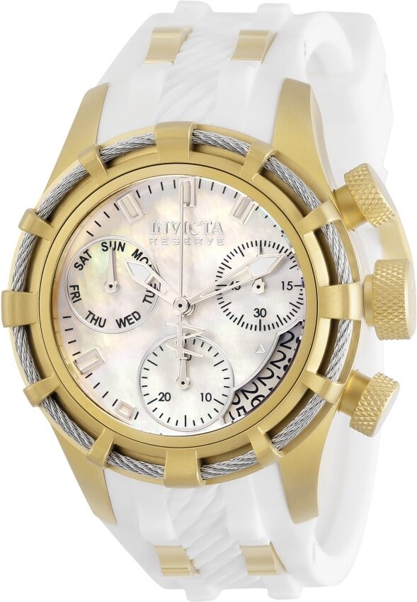 Invicta Reserve Chronograph Quartz White Dial Ladies Watch #30531 - Watches of America