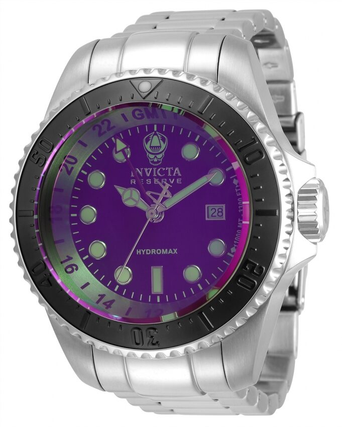 Invicta Reserve Quartz Pink Dial Stainless Steel Men's Watch #33496 - Watches of America