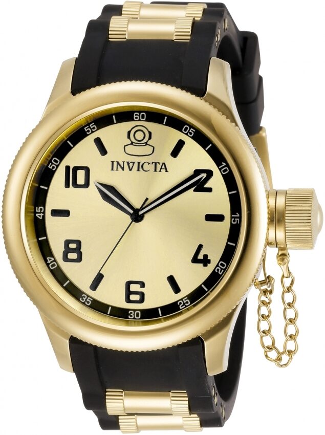 Invicta Russian Diver Quartz Gold Dial Ladies Watch #31251 - Watches of America