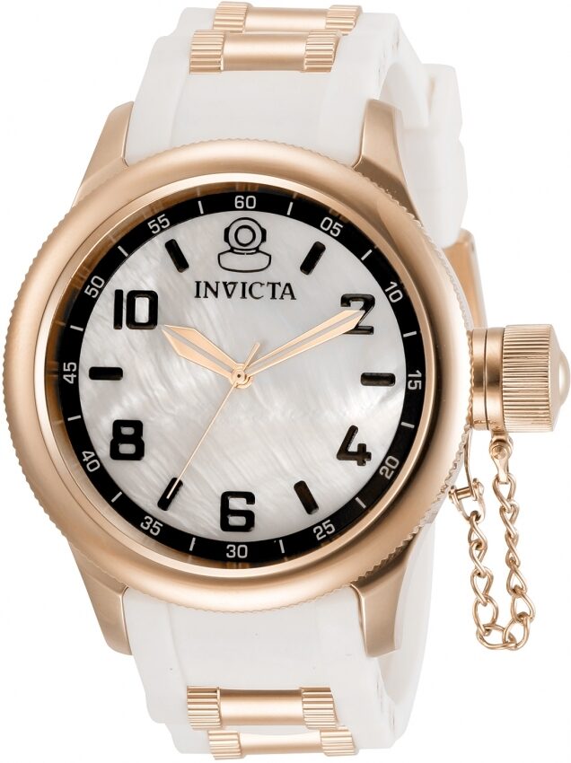 Invicta Russian Diver Quartz White Dial Ladies Watch #31255 - Watches of America