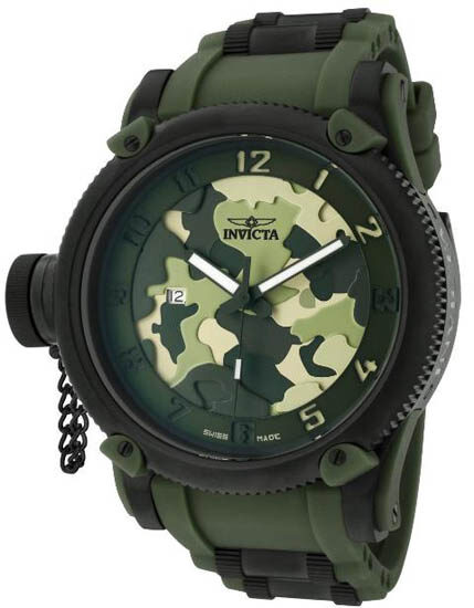 Invicta Russian Diver Specialty Ops Green Camo Dial Men's Watch #1197 - Watches of America