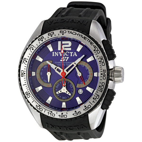 Invicta S1 Racing Chronograph Blue Dial Stainless Steel Men's Watch #1451 - Watches of America