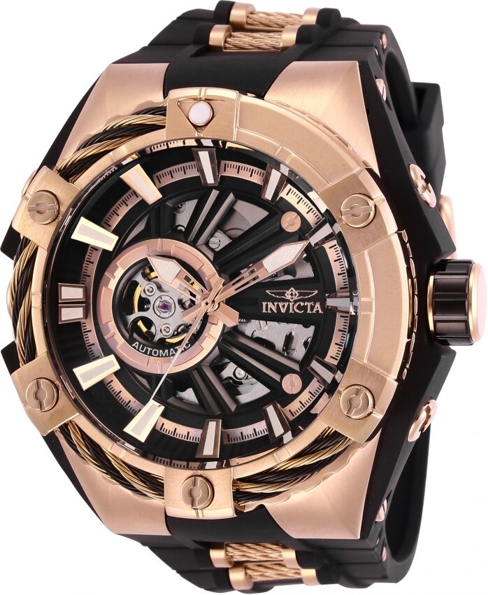 Invicta S1 Rally Automatic Rose Open Heart Dial Men's Watch #28861 - Watches of America
