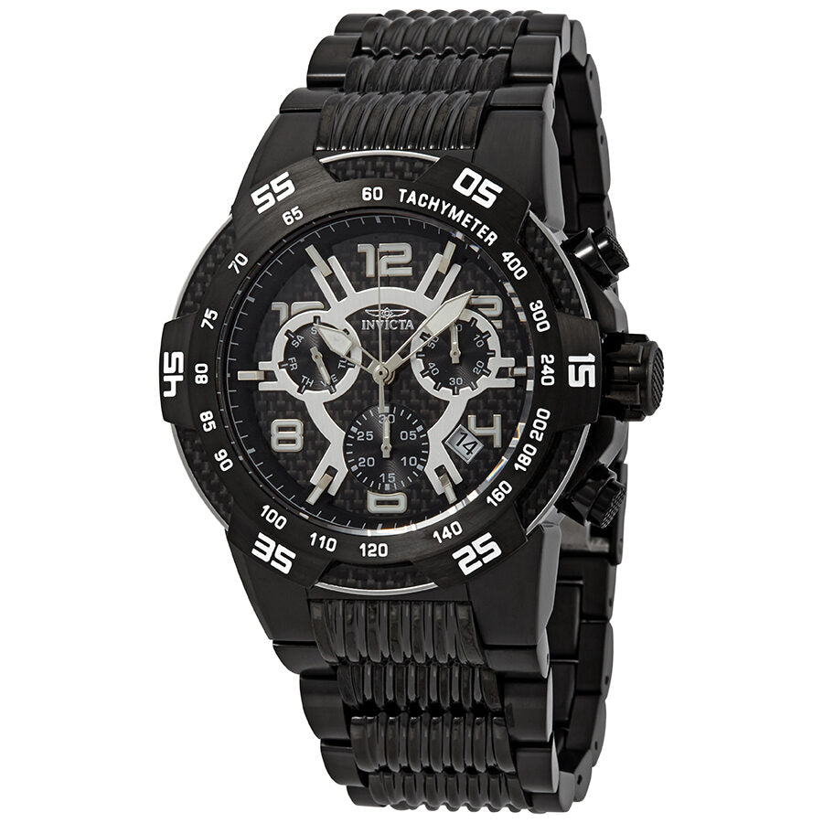 Invicta S1 Rally Chronograph Black Carbon Fiber Dial Men's Watch #25288 - Watches of America